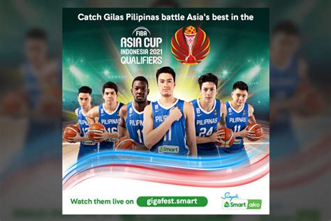 Watch Gilas Pilipinas in the 2021 FIBA Asia Cup live on gigafest.smart.